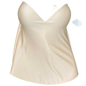 Jezebel Seamless Hidden Wire Bustier Longline Strapless Bra 36D Beige Adjustable